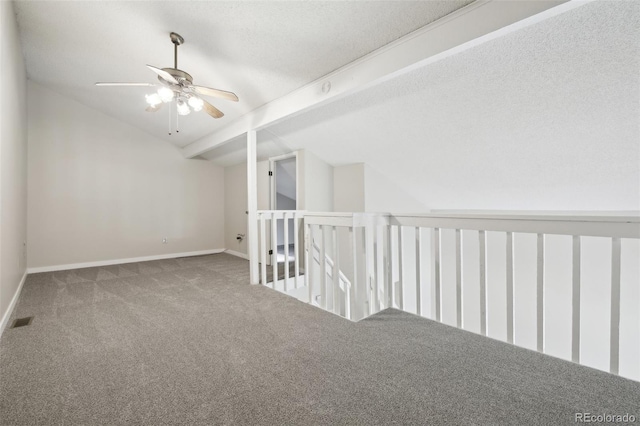 12115 Bannock St Unit B, Denver, CO 80234 - spare room featuring carpet floors, a ceiling fan, baseboards, and a textured ceiling