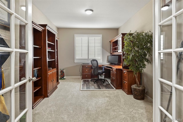 3014 E 143rd Dr, Thornton, CO 80602 - carpeted home office featuring french doors