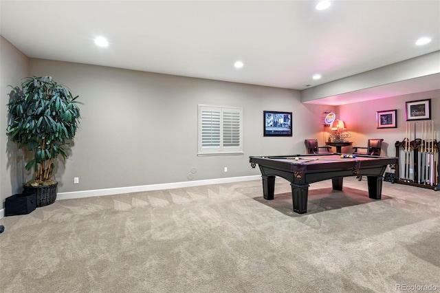 3014 E 143rd Dr, Thornton, CO 80602 - rec room featuring carpet flooring, recessed lighting, and billiards table