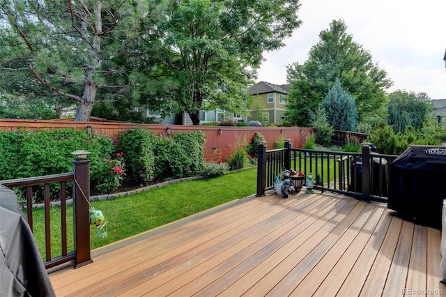 3014 E 143rd Dr, Thornton, CO 80602 - deck with a fenced backyard and grilling area