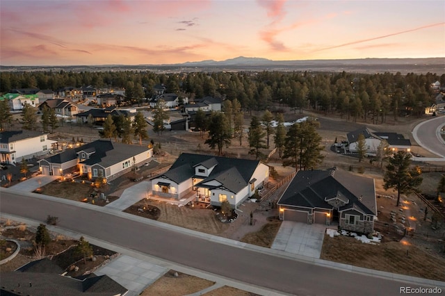 bird's eye view featuring a residential view