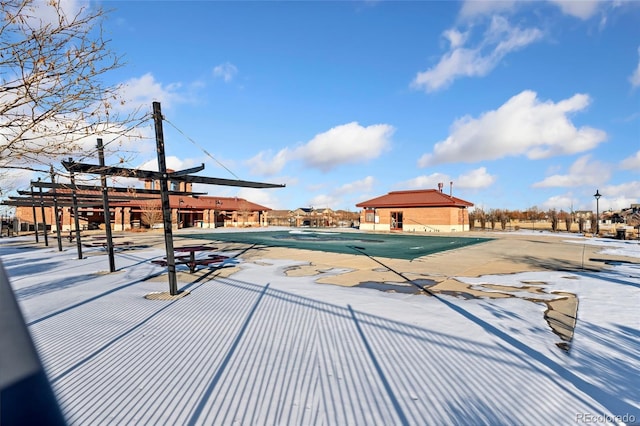 view of yard with a community pool