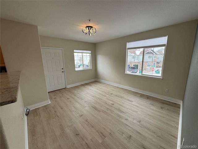 interior space with light wood-type flooring