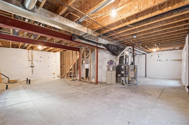 1457 Castle Creek Cir, Castle Rock, CO 80104 - unfinished below grade area with stairs, secured water heater, and heating unit
