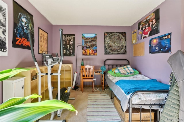 view of carpeted bedroom