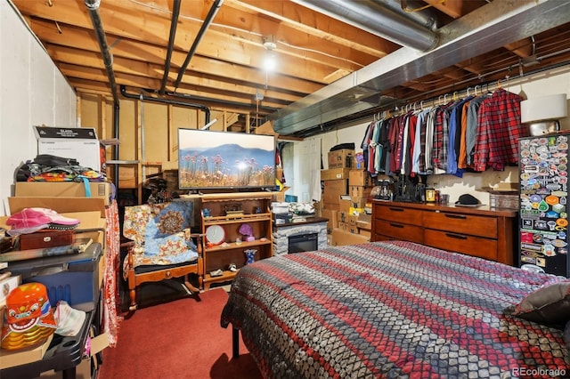 bedroom with carpet