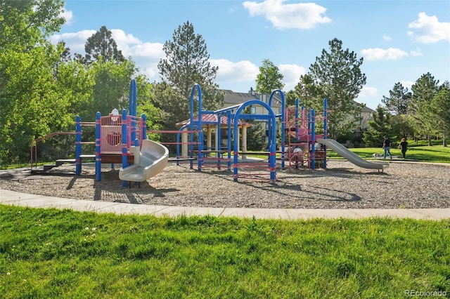 view of community jungle gym