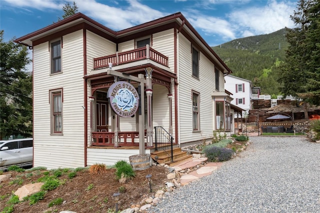 200 Rose St, Georgetown, CO 80444 - victorian home with a balcony and a mountain view