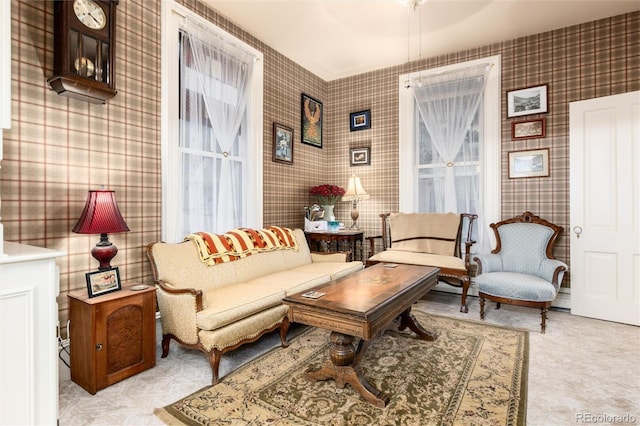 200 Rose St, Georgetown, CO 80444 - living area featuring wallpapered walls