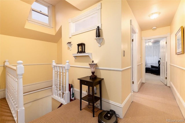 200 Rose St, Georgetown, CO 80444 - hallway with an upstairs landing and carpet flooring