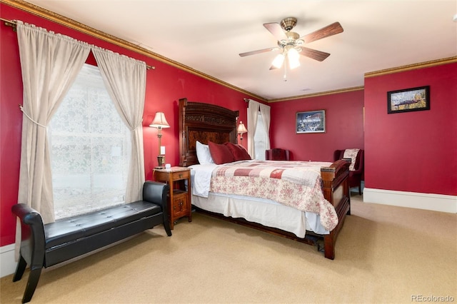 200 Rose St, Georgetown, CO 80444 - bedroom featuring carpet flooring, crown molding, and a ceiling fan