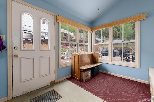 200 Rose St, Georgetown, CO 80444 - entrance foyer with vaulted ceiling and baseboards