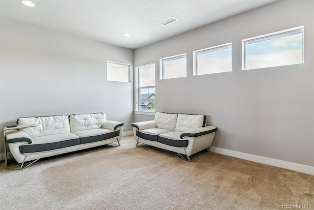 8299 S Kellerman, Aurora, CO 80016 - living room with carpet floors, baseboards, and recessed lighting
