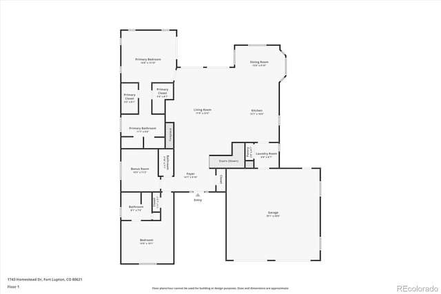 1743 Homestead Dr, Fort Lupton, CO 80621 - property floor plan