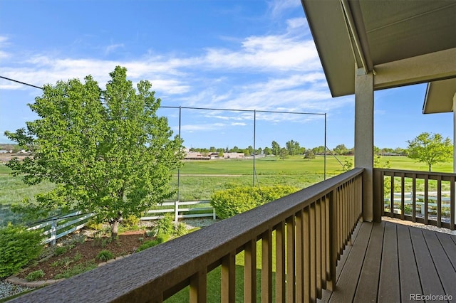 1743 Homestead Dr, Fort Lupton, CO 80621 - wooden terrace featuring golf course view