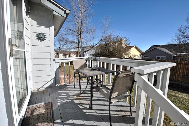 view of wooden terrace