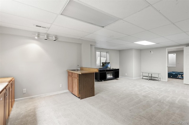 2211 S Moline Ct, Aurora, CO 80014 - unfurnished office with a paneled ceiling and light carpet