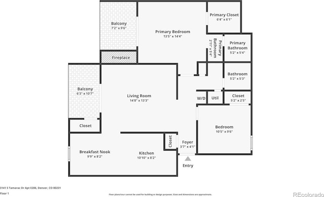3141 S Tamarac Dr Unit 206E, Denver, CO 80231 - view of room layout