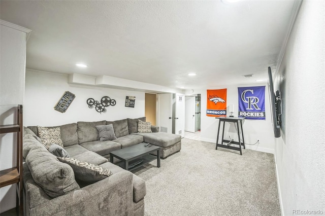 3241 Sheridan Blvd, Wheat Ridge, CO 80212 - carpeted living room with recessed lighting and baseboards