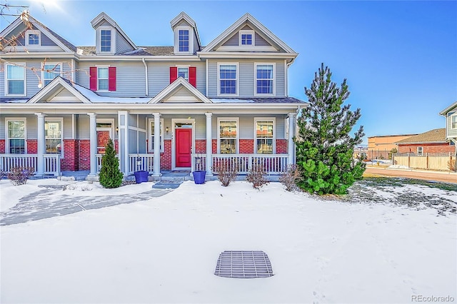 view of front of home with a porch