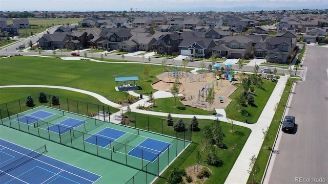 bird's eye view featuring a residential view