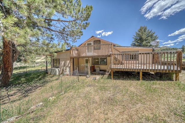 6130 County Road 328, Westcliffe, CO 81252 - back of house featuring a wooden deck