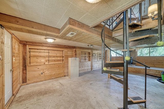 6130 County Road 328, Westcliffe, CO 81252 - basement featuring wood walls