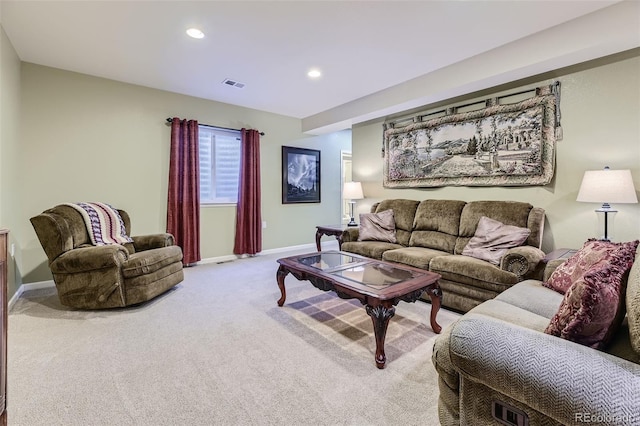 view of carpeted living room