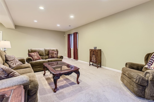 view of carpeted living room