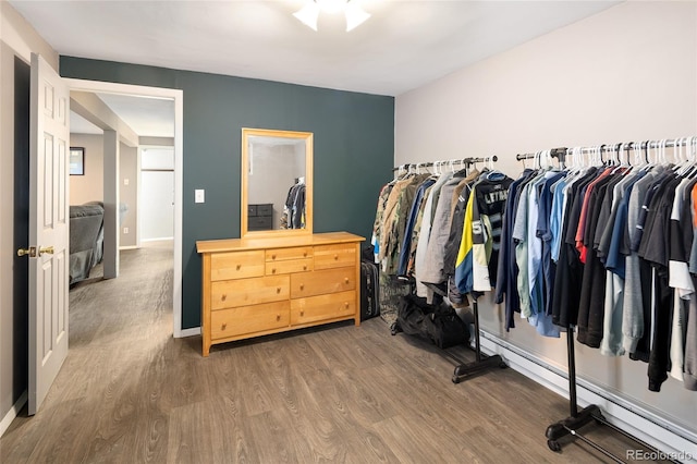 9123 Gray Ln, Conifer, CO 80433 - walk in closet featuring wood finished floors