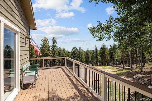 9123 Gray Ln, Conifer, CO 80433 - view of wooden deck