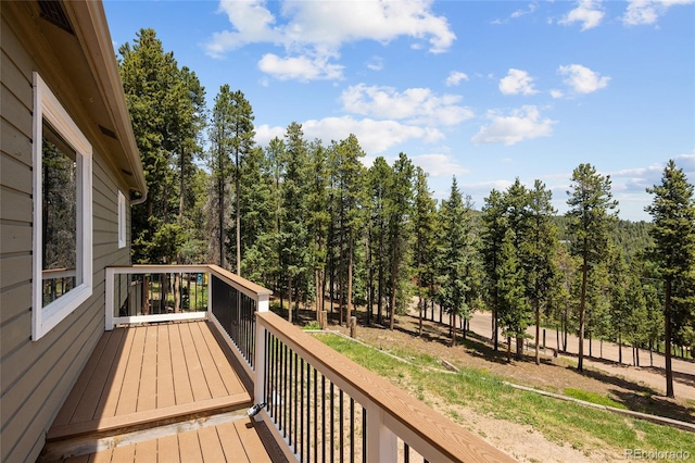 9123 Gray Ln, Conifer, CO 80433 - view of wooden terrace