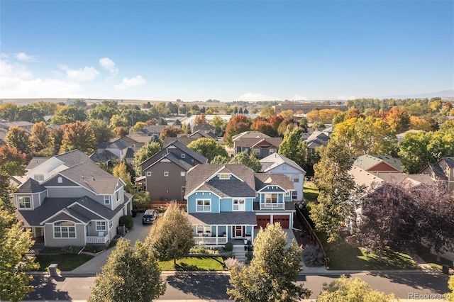 bird's eye view featuring a residential view