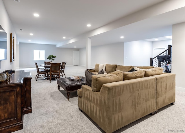 view of carpeted living room