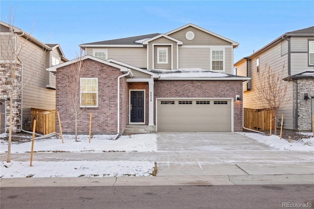 view of property with a garage