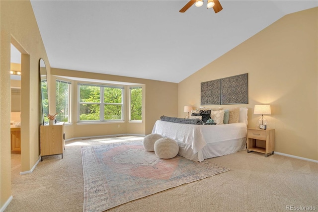 10356 Lions Heart, Lone Tree, CO 80124 - carpeted bedroom with lofted ceiling and ceiling fan