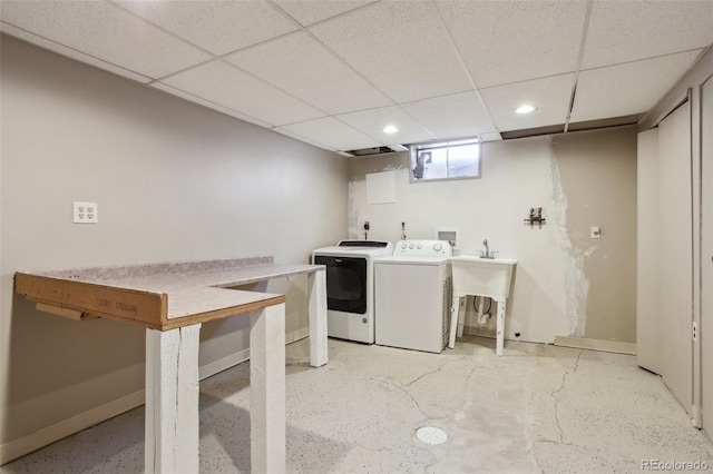 10505 Clarkson St, Northglenn, CO 80233 - washroom featuring separate washer and dryer, recessed lighting, and baseboards