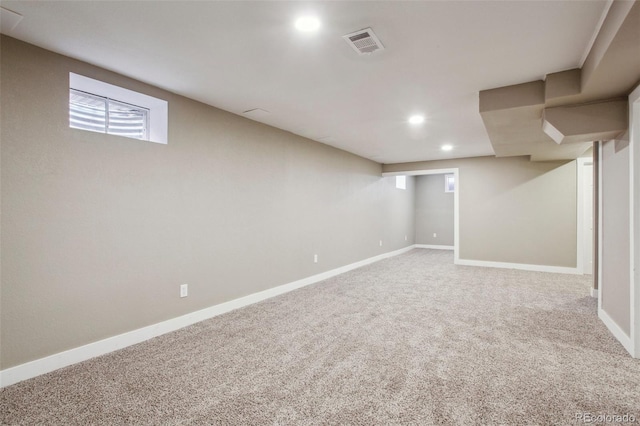 10505 Clarkson St, Northglenn, CO 80233 - basement featuring carpet, recessed lighting, baseboards, and plenty of natural light