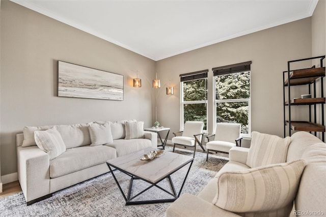 10553 Stonemeadow Dr, Parker, CO 80134 - living area featuring wood finished floors and crown molding