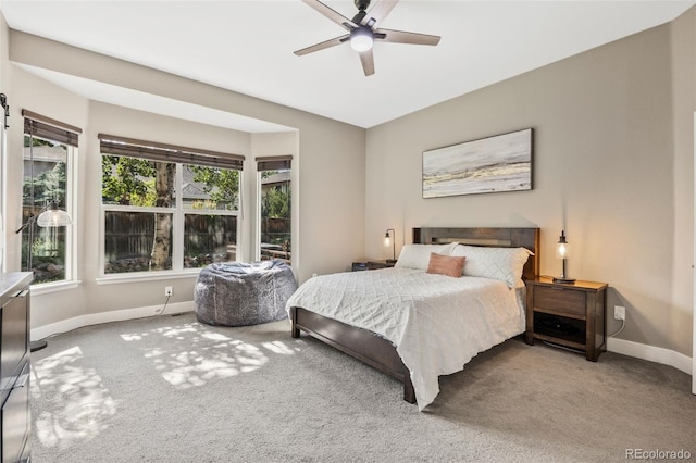 10553 Stonemeadow Dr, Parker, CO 80134 - carpeted bedroom with baseboards and ceiling fan