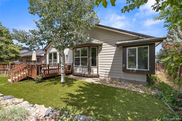 10553 Stonemeadow Dr, Parker, CO 80134 - back of house with a deck