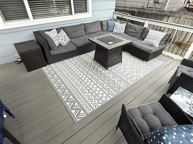 3771 S Kirk Way, Aurora, CO 80013 - wooden terrace with outdoor lounge area