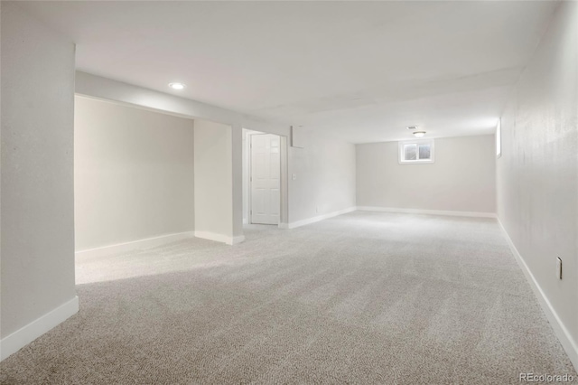 6698 S Wellington Ct, Centennial, CO 80121 - basement featuring carpet floors, baseboards, and recessed lighting