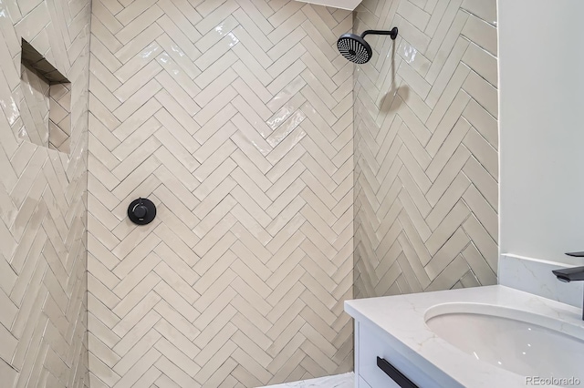 3975 Yates St, Denver, CO 80212 - full bathroom featuring tiled shower and vanity