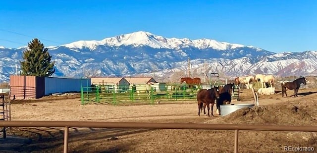 surrounding community with a mountain view