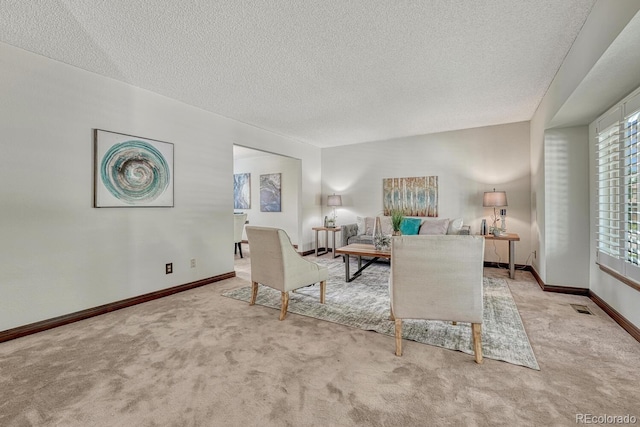 302 Northridge Rd, Highlands Ranch, CO 80126 - carpeted living area with a textured ceiling, plenty of natural light, and baseboards