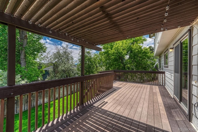 302 Northridge Rd, Highlands Ranch, CO 80126 - wooden deck featuring a lawn