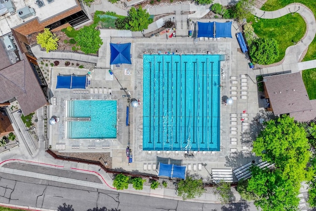 302 Northridge Rd, Highlands Ranch, CO 80126 - aerial view of a pool area