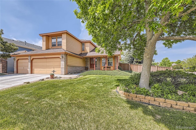 9001 W Chatfield Dr, Littleton, CO 80128 - view of front of property featuring brick siding, driveway, and a shingled roof