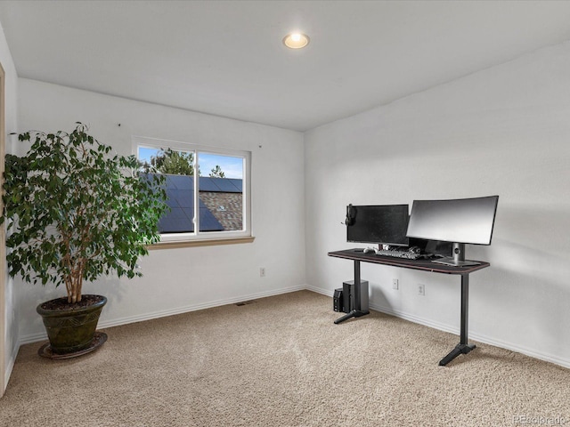 10216 Kleinbrook Way, Highlands Ranch, CO 80126 - carpeted office with baseboards